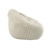 Ivoria – Pouf XXL beige en velours côtelé (grosse côte)