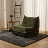 Calys – Lounge-Pouf „Raupe“ aus Cordvelours, bequeme und anschmiegsame skandinavische Sitzgelegenheit