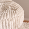 IVORIA Pouf XXL beige in velluto a coste