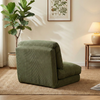 Nélo – Pouf fauteuil relax inclinable en velours chenille, assise scandinave multifonction