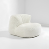 Luna – weißer Sitzsack aus Cordvelours