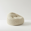 Ivoria – XXL-Sitzsack beige aus Cordvelours (grobe Rippe)