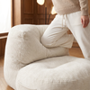 Luna – weißer Sitzsack aus Cordvelours