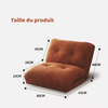 Moven – Pouf canapé pliable minimaliste en tissu polaire, assise d’appoint scandinave