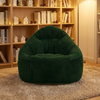Sylva - Pouf vert émeraude en velours côtelé