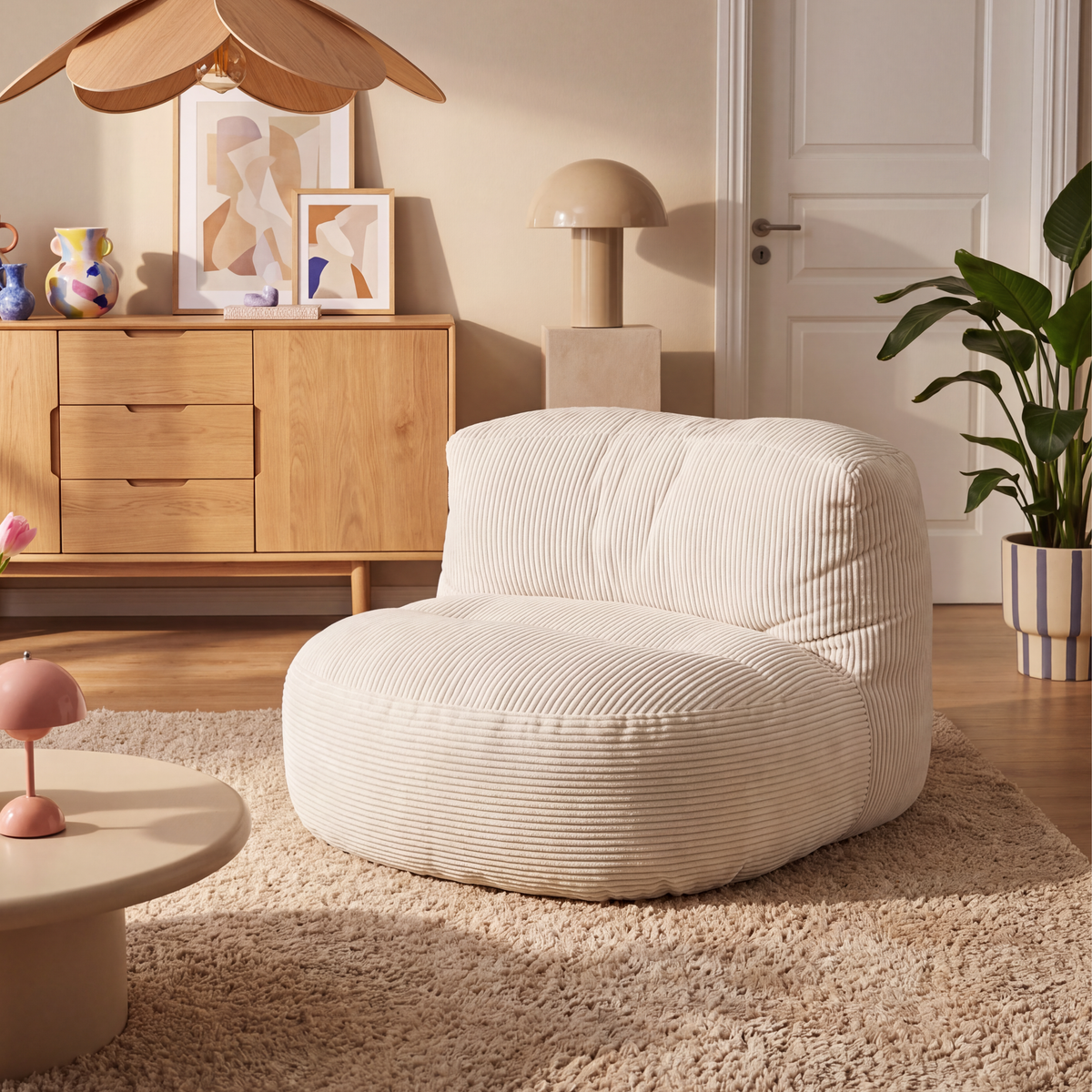 Die Kollektion Weißer Sitzsack