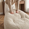 Ivoria – XXL-Sitzsack beige aus Cordvelours (grobe Rippe)