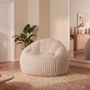 Ivoria – XXL-Sitzsack beige aus Cordvelours (grobe Rippe)