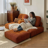 Solven – Pouf canapé pliable moderne en velours, assise multifonction avec coussins et oreillers