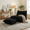Calys – Lounge-Pouf „Raupe“ aus Cordvelours, bequeme und anschmiegsame skandinavische Sitzgelegenheit