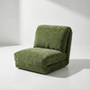 Nélo – Pouf fauteuil relax inclinable en velours chenille, assise scandinave multifonction