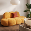 Nivor – Sofá de 2 lugares nuvem em chenille, assento contemporâneo em espuma viscoelástica