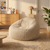 Ivoria – XXL-Sitzsack beige aus Cordvelours (grobe Rippe)