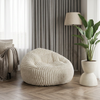 Ivoria – XXL-Sitzsack beige aus Cordvelours (grobe Rippe)