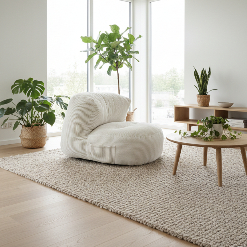 La collection Pouf blanc