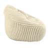 Ivoria – Pouf XXL beige en velours côtelé (grosse côte)