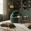 Sylva - Pouf vert émeraude en velours côtelé