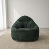 Sylva - Pouf vert émeraude en velours côtelé