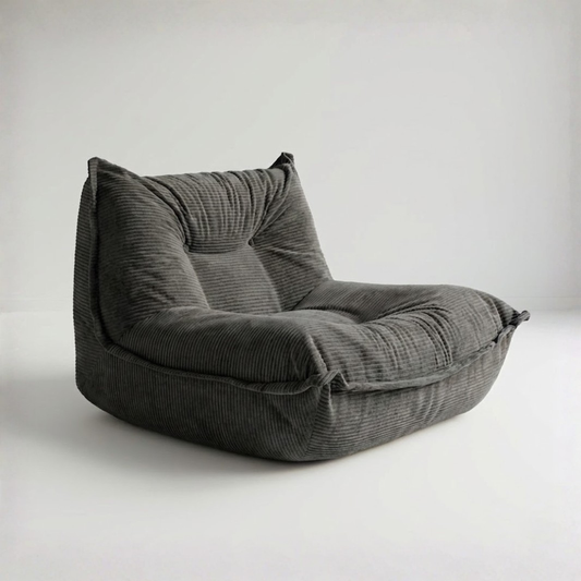 Néor – Pouf design en velours côtelé haut de gamme (assise ergonomique)