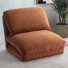 Calen – Pouf fauteuil pliable en velours côtelé, assise scandinave compacte et multifonction